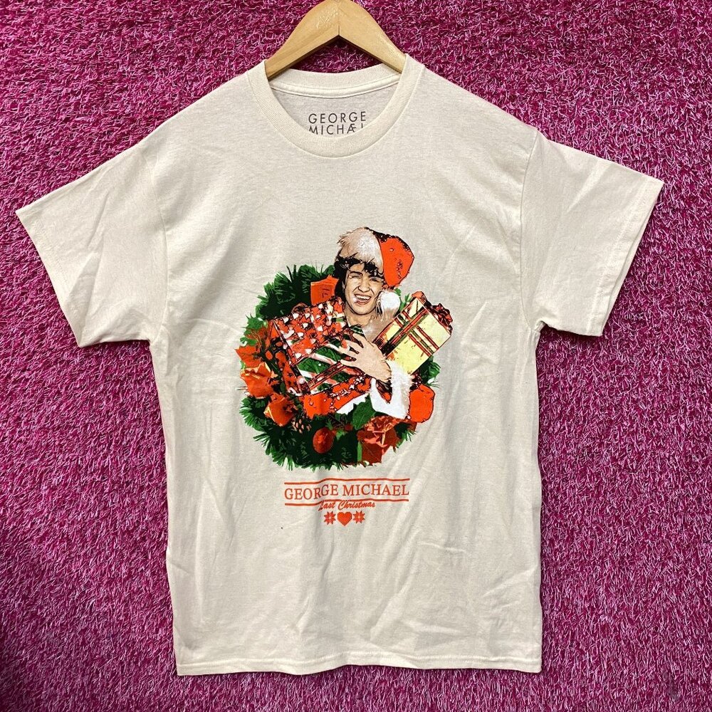 George Michael Last Christmas Portrait T-Shirt Medium